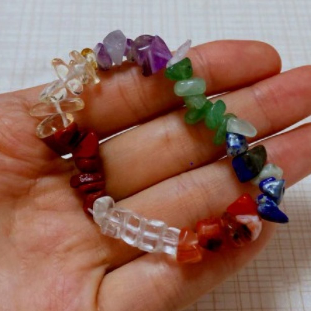2/$35 Multi Colored Single Strand Stone Bracelet
